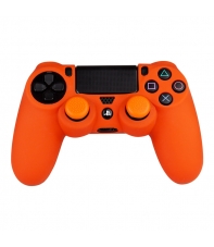 Funda Silicona y Grips Naranja para Dualshock 4, Basics Fr.tec