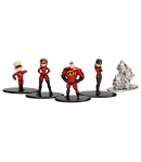 Pack 5 Figuras Disney Pixar Los Increibles 2 Nano Metalfigs 4 cm