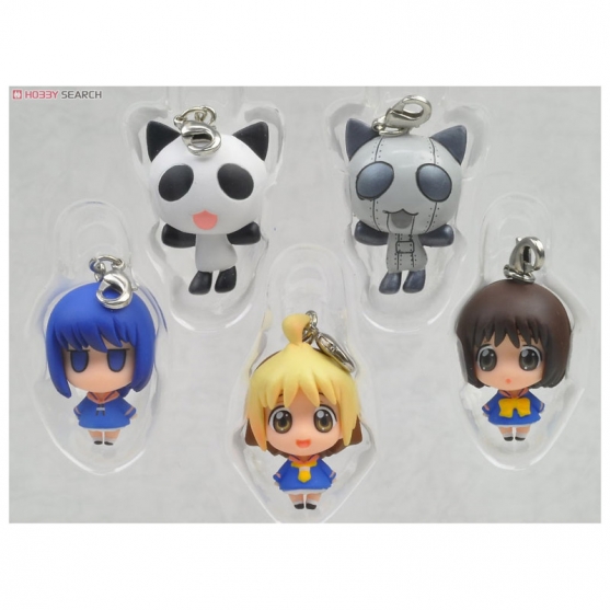 Pack 5 Figuras Cuelga Móvil Chara Fortune Series Hanamaru Kindergarten Sakura Class Anzu and Hiiragi and Koume in Sakura 3 cm