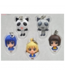 Pack 5 Figuras Cuelga Móvil Chara Fortune Series Hanamaru Kindergarten Sakura Class Anzu and Hiiragi and Koume in Sakura 3 cm