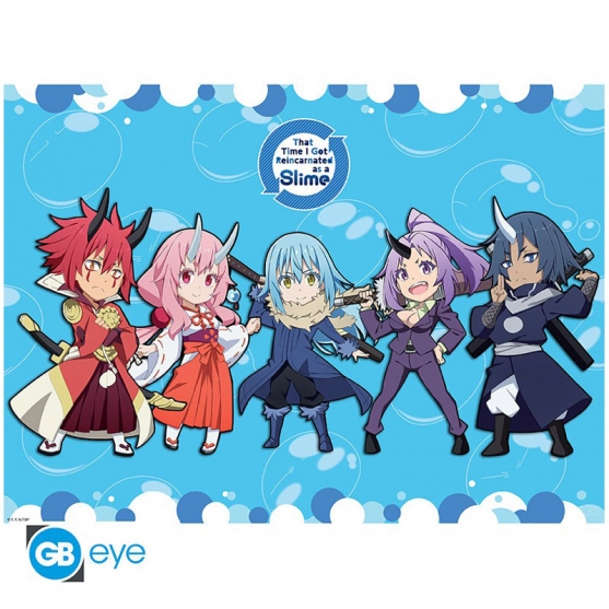 Poster That Time I Got Reincarnated as a Slime, Personajes Chibi 52 x 38 cm