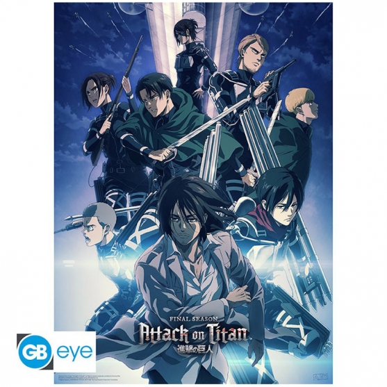 Poster Tela Enrollable Attack on Titan Part 1 Key Visual, 50 x 70 cm