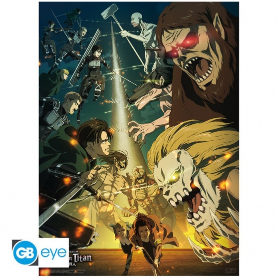 Poster Tela Enrollable Attack on Titan Part 1 Key Visual, 50 x 70 cm