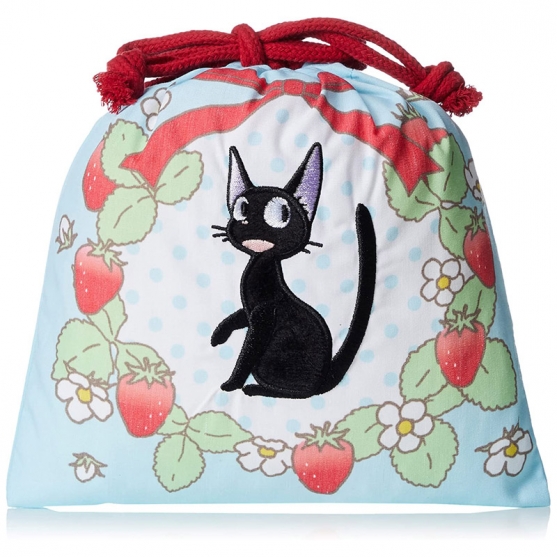 Bolsa Saco Studio Ghibli Nicky La Aprendiz de Bruja, Jiji y Fresas