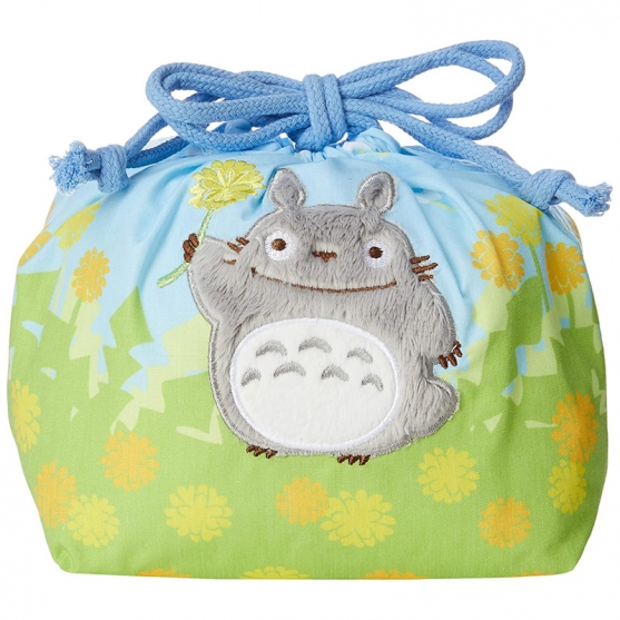 Bolsa Saco Studio Ghibli Mi Vecino Totoro, Totoro y Flores 17 x 26