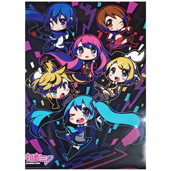 Poster Hatsune Miku, Miku y Amigas 52 x 38 cm