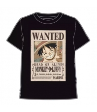 Camiseta One Piece Luffy Wanted, Adulto XL