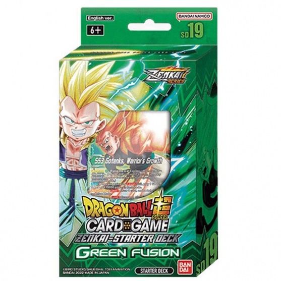 Juego de Cartas Dragon Ball Super Card Game Zenkai Started Deck, Green Fusion Sd19