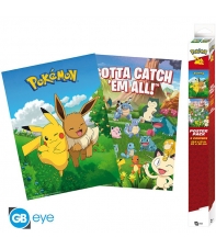 Pack 2 Posters Pokémon Gotta Catch, 52 x 38 cm