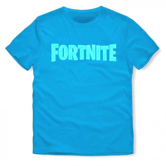 Camiseta Fortnite Logo Azul Niño
