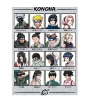 Camiseta Naruto Konoha Viñetas, Adulto