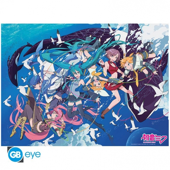 Poster Hatsune Miku, Amigos del Oceano 52 x 38 cm