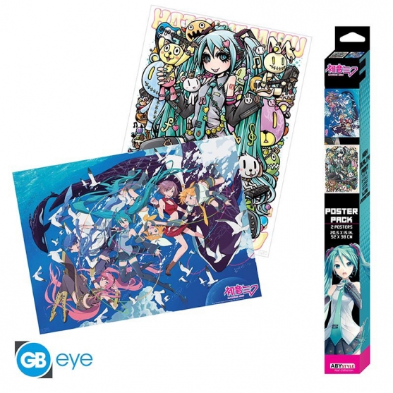 Pack 2 Posters Hatsune Miku Series 2, 52 x 38 cm