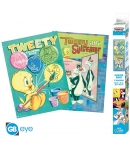 Pack 2 Posters Looney Tunes, Piolín y Silvestre 52 x 38 cm