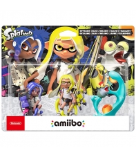 Set Amiibo Splatoon Octoling (Blue), Inkling (Yellow) y Smallfry