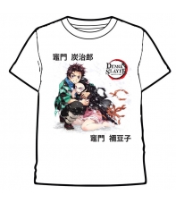 Camiseta Demon Slayer Kimetsu no Yaiba Tanjiro y Nezuko, Adulto L