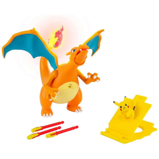 Figuras Pokémon Charizard y Pikachu, Flame & Flight Deluxe Charizard