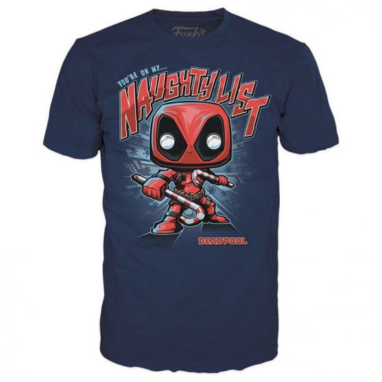 Camiseta Marvel Deadpool Naughty List Pop, Adulto S
