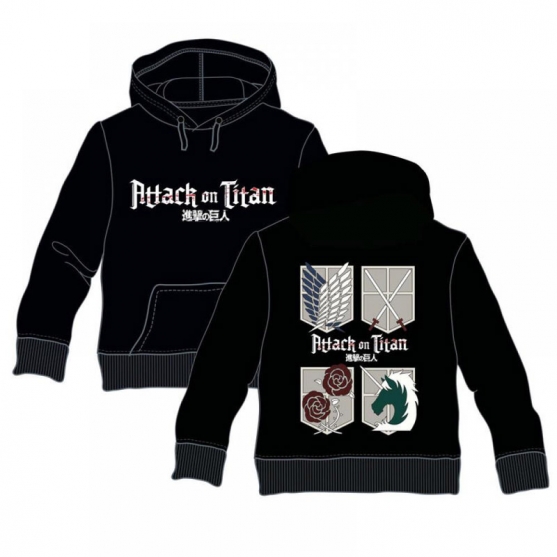 Sudadera Attack on Titan, Logo y Emblemas, Adulto XL