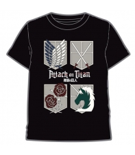 Camiseta Attack on Titan Emblemas, Adulto XL