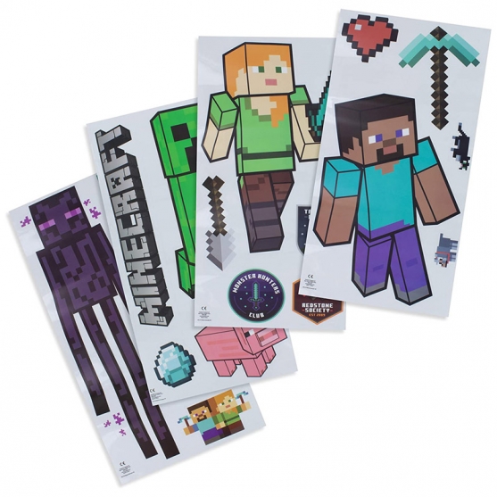 Pegatinas de Pared Reutilizables Minecraft