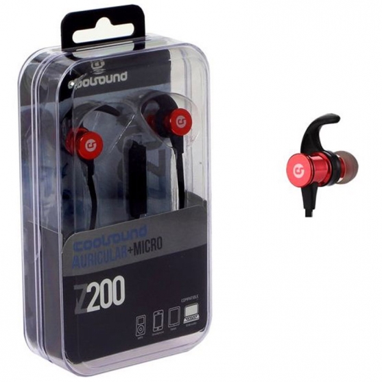 Auriculares con Micrófono Z200 Rojo, Coolsound