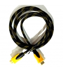 Cable Hdmi Trenzado 4K Negro y Amarillo, 1,8 metros