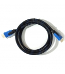 Cable Hdmi Trenzado 4K Negro y Azul, 1,8 metros
