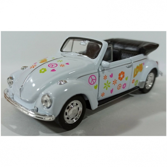 Réplica Coche Volkswagen Bettle Hippie, 1:37