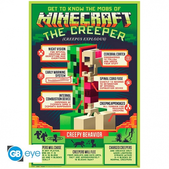 Poster Minecraft, The Creeper, 91,5 x 61 cm