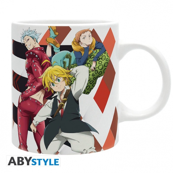 Taza The Seven Deadly Sins, Meliodas, Ban, King, 320 ml
