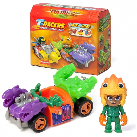 Figura Sorpresa T-Racers Turbo Tuning Teams Color Rush Series