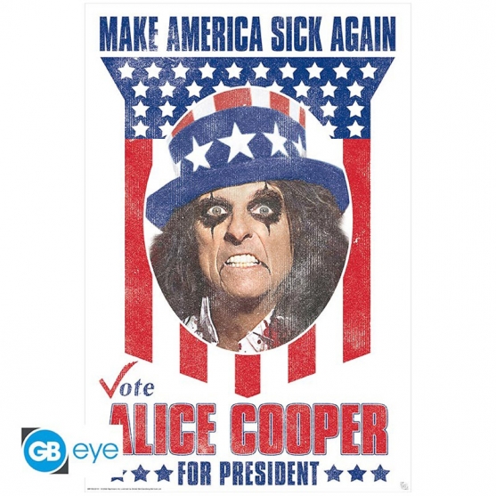 Poster Alice Cooper, Cooper for President 91,5 x 61 cm
