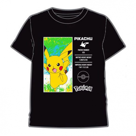 Camiseta Pokémon Pikachu Pokédex, Niño 8 Años