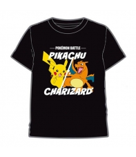 Camiseta Pokémon Pikachu y Charizard, Niño 8 Años