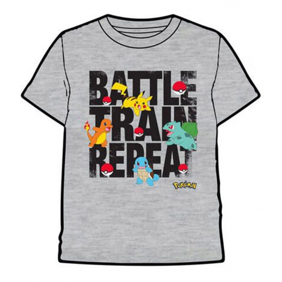 Camiseta Pokémon Battle Train Repeat, Niño 10 Años