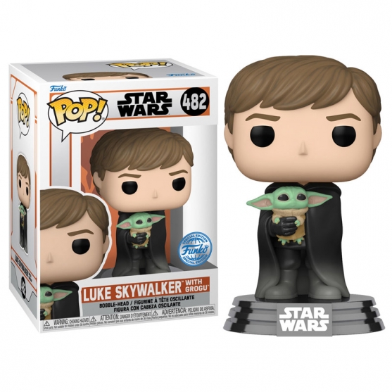 Pop! Luke Skywalker with Grogu 482 Star Wars The Mandalorian Special Edition