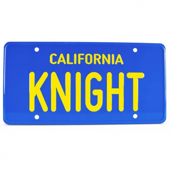 Placa Metálica Knight Rider (El Coche Fantástico) Matrícula California Knight