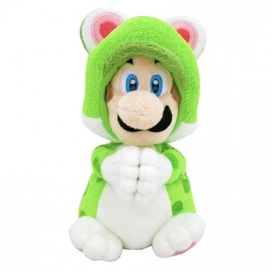 Peluche Super Mario 3d World, Luigi Gato Imán 15 cm