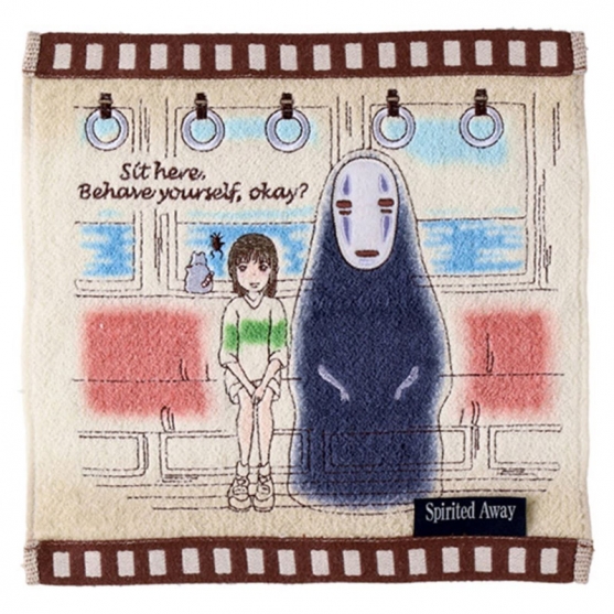 Toalla Studio Ghibli El Viaje de Chihiro, Chihiro en el Tren 24 x 25 cm