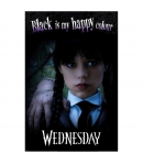 Poster Wednesday (Miércoles), Black is my Happy Colour 91,5 x 61 cm