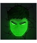 Lámpara Marvel, Hulk Cabeza 3D, 24 cm