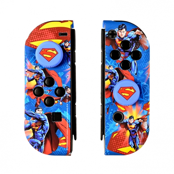 Carcasa Protectora y Grips para Mandos Joy-con y Estuche porta Juegos, Combo Dc Superman Fr.tec