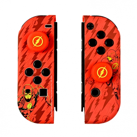 Carcasa Protectora y Grips para Mandos Joy-con y Estuche porta Juegos, Combo Dc Flash Fr.tec