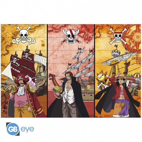 Poster One Piece, Capitanes y Embarcaciones 91,5 x 61 cm