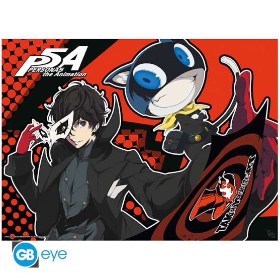 Poster Persona 5, Joker y Mona 52 x 38 cm