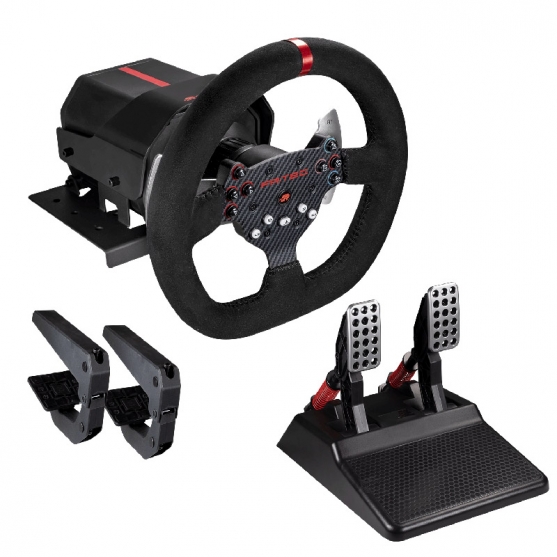 volante carreras F1 PS4 FR-TEC Formula 1 con volante extraible, pedales y  levas PlayStation Switch XBox PC luces led