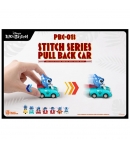Figura Sorpresa Disney Lilo & Stitch, Stitch Series Pull Back Car PBC-013, 4 a 6 cm