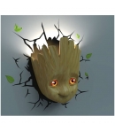 Lámpara Marvel Guardianes de la Galaxia, Groot Cabeza 3D, 20 cm