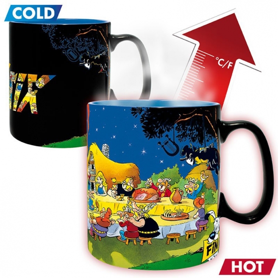 Taza Astérix Banquete, Sensitiva al Calor 460 ml